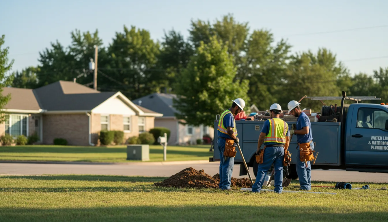 Residential water line and bathroom plumbing service in Dana, KY